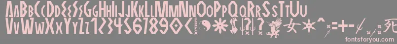 ELEKTRA ASSASSIN Font – Pink Fonts on Gray Background