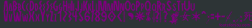 Шрифт ELEKTRA ASSASSIN – фиолетовые шрифты на чёрном фоне