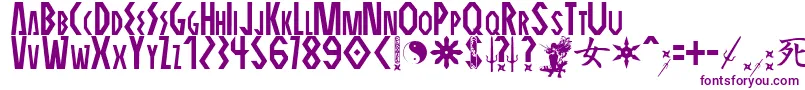 ELEKTRA ASSASSIN-fontti – violetit fontit valkoisella taustalla