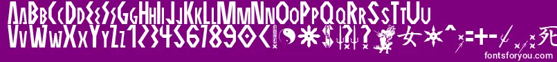 ELEKTRA ASSASSIN Font – White Fonts on Purple Background