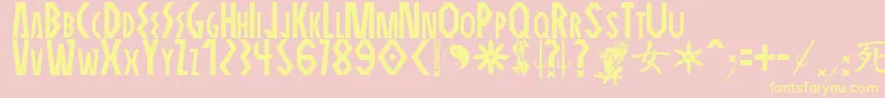 ELEKTRA ASSASSIN Font – Yellow Fonts on Pink Background