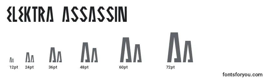 Размеры шрифта ELEKTRA ASSASSIN