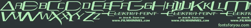 elektra-fontti – vihreät fontit mustalla taustalla