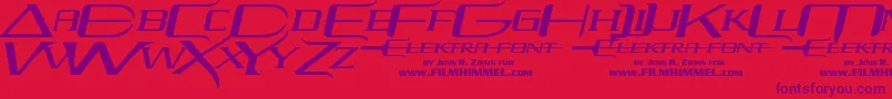 elektra Font – Purple Fonts on Red Background