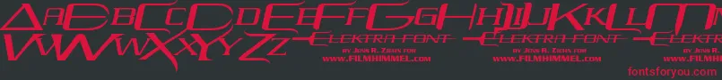 Шрифт elektra – красные шрифты на чёрном фоне