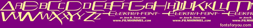 elektra Font – Yellow Fonts on Purple Background