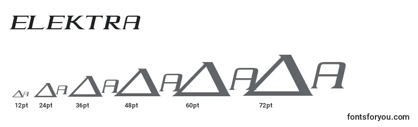 Elektra (125876) Font Sizes