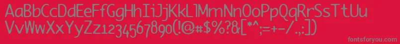 ELEMENT-Schriftart – Graue Schriften auf rotem Hintergrund