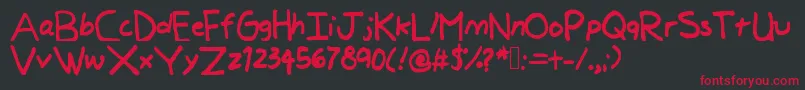 Elementary, My dear Font – Red Fonts on Black Background