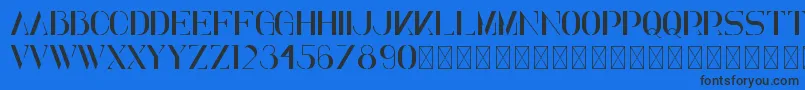 Шрифт Elena PersonalUse – чёрные шрифты на синем фоне