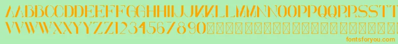 Elena PersonalUse Font – Orange Fonts on Green Background