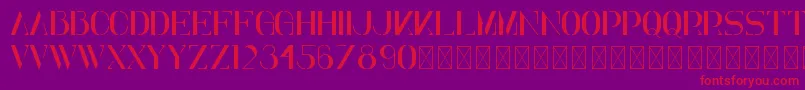 Elena PersonalUse-Schriftart – Rote Schriften auf violettem Hintergrund