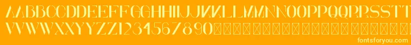 Elena PersonalUse Font – Yellow Fonts on Orange Background