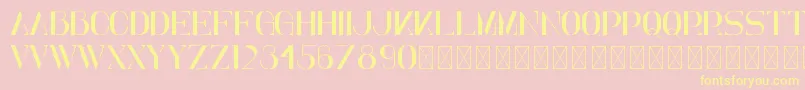Elena PersonalUse Font – Yellow Fonts on Pink Background