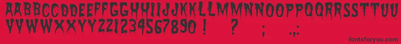 Шрифт ZreaksNfi – чёрные шрифты на красном фоне