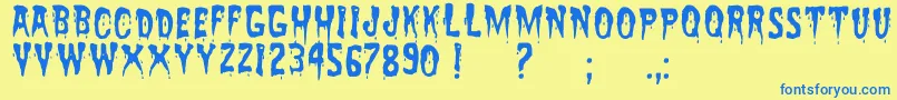 Więcej informacji o czcionce ZreaksNfi Czcionka ZreaksNfi – niebieskie czcionki na żółtym tle