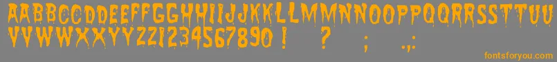 ZreaksNfi-Schriftart – Orangefarbene Schriften auf grauem Hintergrund