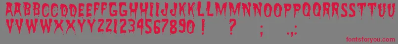 Police ZreaksNfi – polices rouges sur fond gris