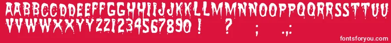 ZreaksNfi Font – White Fonts on Red Background