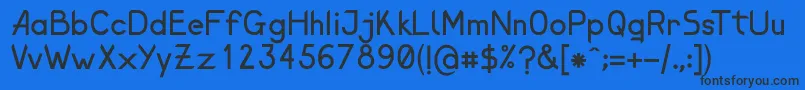 ElenaShine Font – Black Fonts on Blue Background