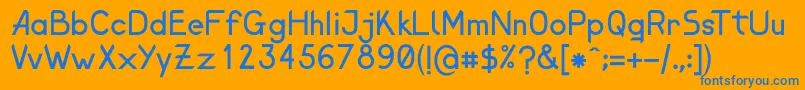 ElenaShine Font – Blue Fonts on Orange Background