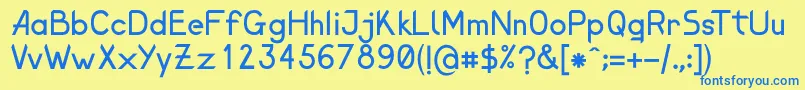 ElenaShine Font – Blue Fonts on Yellow Background