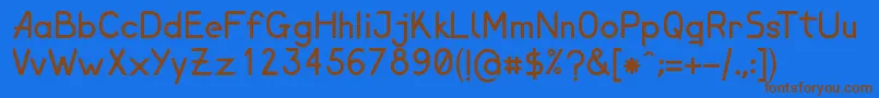 ElenaShine Font – Brown Fonts on Blue Background