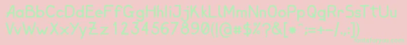 ElenaShine Font – Green Fonts on Pink Background