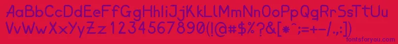 ElenaShine Font – Purple Fonts on Red Background