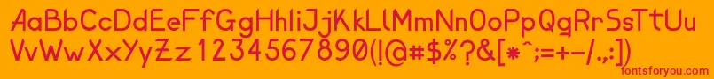 ElenaShine Font – Red Fonts on Orange Background