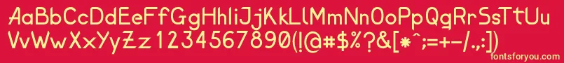 ElenaShine Font – Yellow Fonts on Red Background