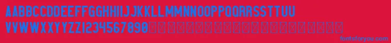 Elephant PersonalUse Font – Blue Fonts on Red Background