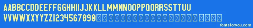 Elephant PersonalUse Font – Yellow Fonts on Blue Background