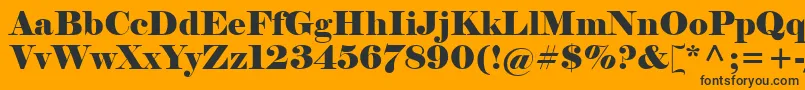 ELEPHANT Font – Black Fonts on Orange Background