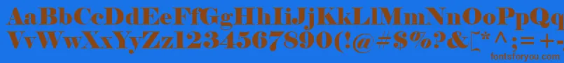 ELEPHANT Font – Brown Fonts on Blue Background