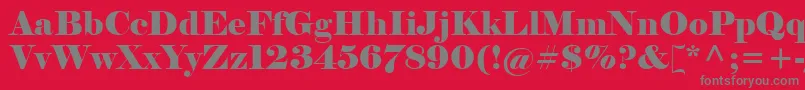 ELEPHANT Font – Gray Fonts on Red Background