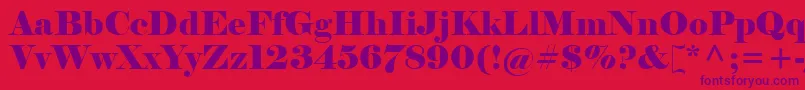 ELEPHANT-Schriftart – Violette Schriften auf rotem Hintergrund