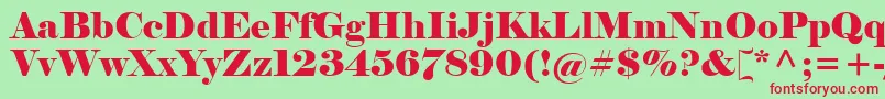 ELEPHANT Font – Red Fonts on Green Background