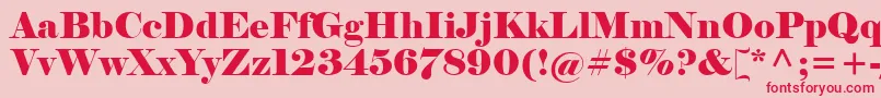 フォントELEPHANT – ピンクの背景に赤い文字