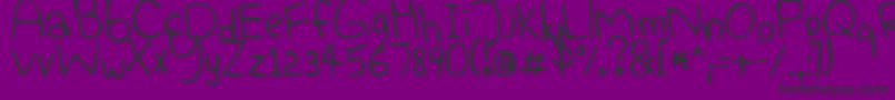 ElephantHiccups-Schriftart – Schwarze Schriften auf violettem Hintergrund
