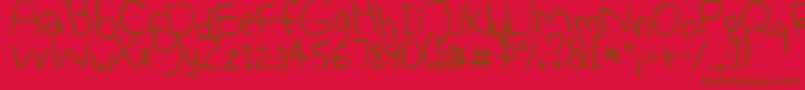 ElephantHiccups Font – Brown Fonts on Red Background