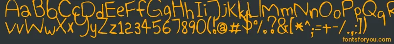 ElephantHiccups Font – Orange Fonts on Black Background