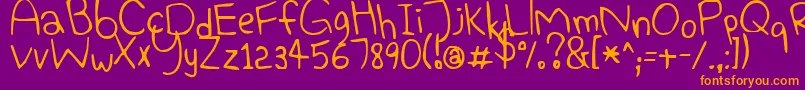 ElephantHiccups Font – Orange Fonts on Purple Background