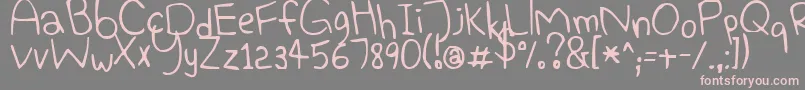 ElephantHiccups Font – Pink Fonts on Gray Background