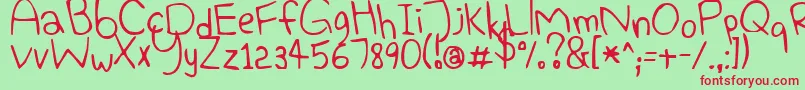 ElephantHiccups Font – Red Fonts on Green Background