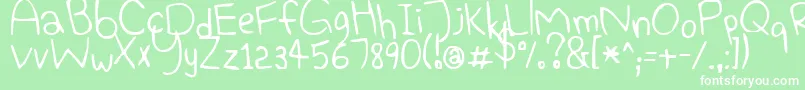 ElephantHiccups Font – White Fonts on Green Background