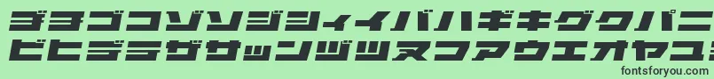 Więcej informacji o czcionce ELEPKO Czcionka ELEPKO – czarne czcionki na zielonym tle