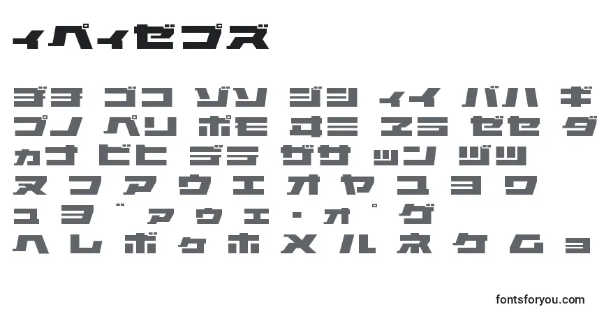 Czcionka ELEPKR   (125887) – alfabet, cyfry, specjalne znaki