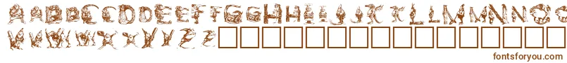 Elfabet  Decorative Font – Brown Fonts on White Background
