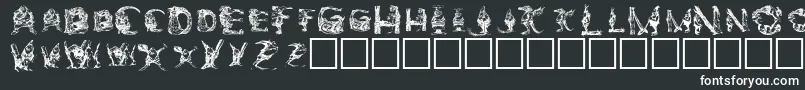 Шрифт Elfabet  Decorative – белые шрифты на чёрном фоне